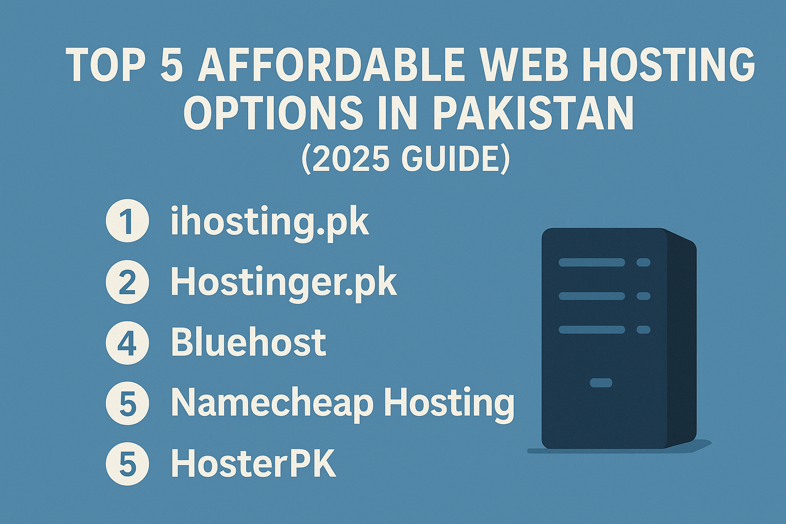 Top 5 Affordable Web Hosting Options in Pakistan (2025 Guide)